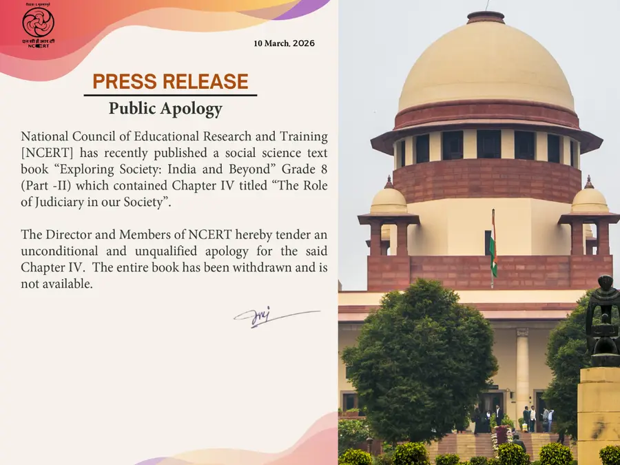 NCERT withdraws controversial class 8 book, issues 'unconditional' apology for 'corruption in the judiciary' chapter