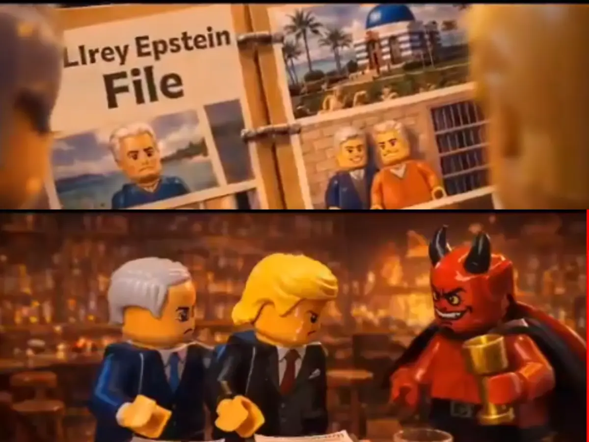 Lego-movie-style clip accuses Trump of starting Iran war to divert attention from Epstein Files Lego-movie-style clip accuses Trump of starting Iran war to divert attention from Epstein Files