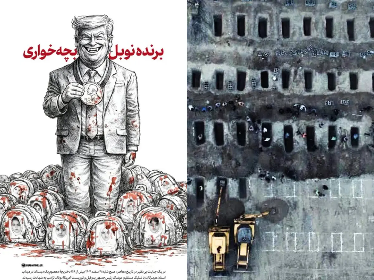 'Nobel Cannibal': Khamenei’s X account posts ghastly Trump cartoon after POTUS floats Tomahawk theory on Iran school strike