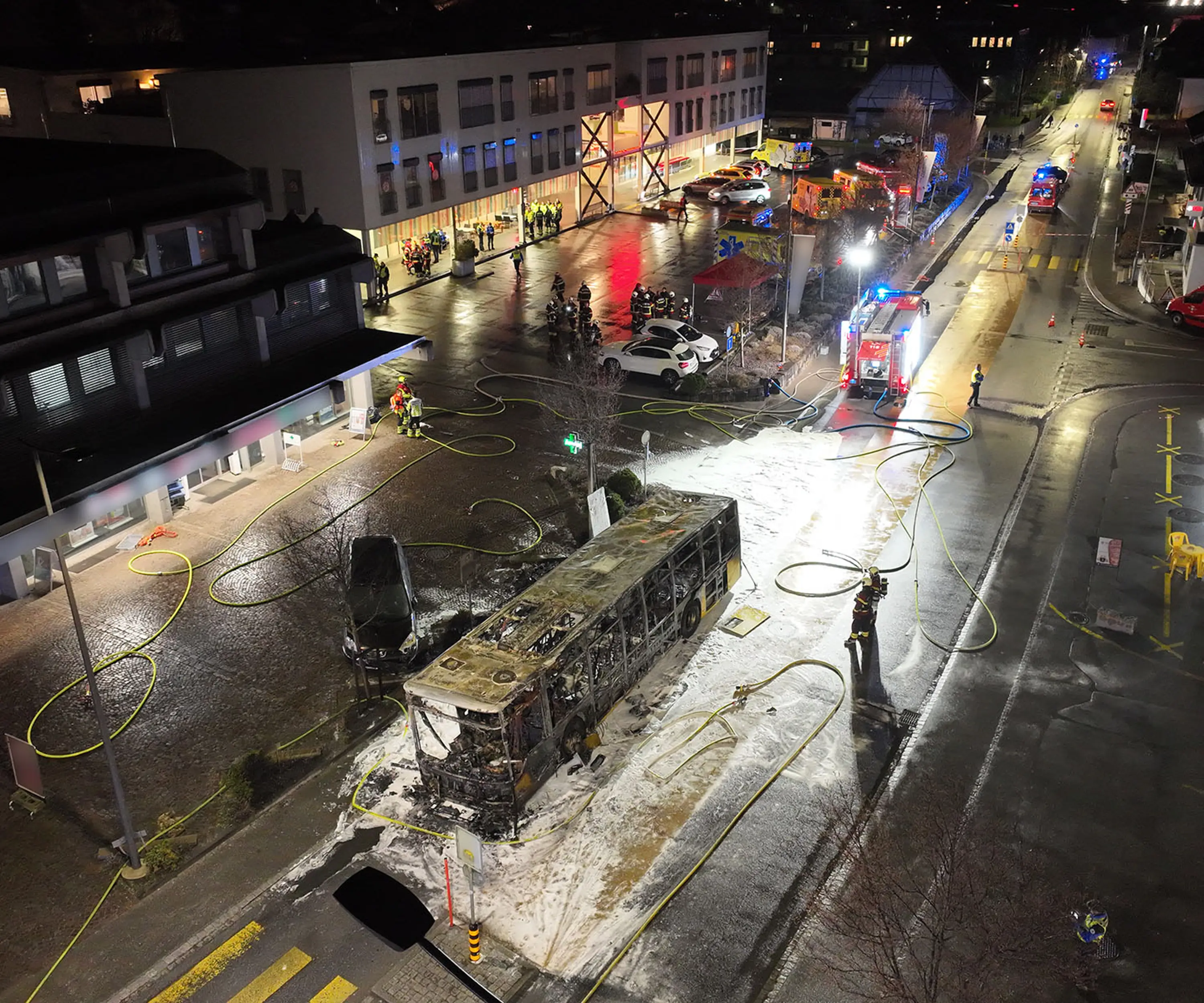 ‘He set himself on fire!’ claims eyewitness after Switzerland bus fire kills six