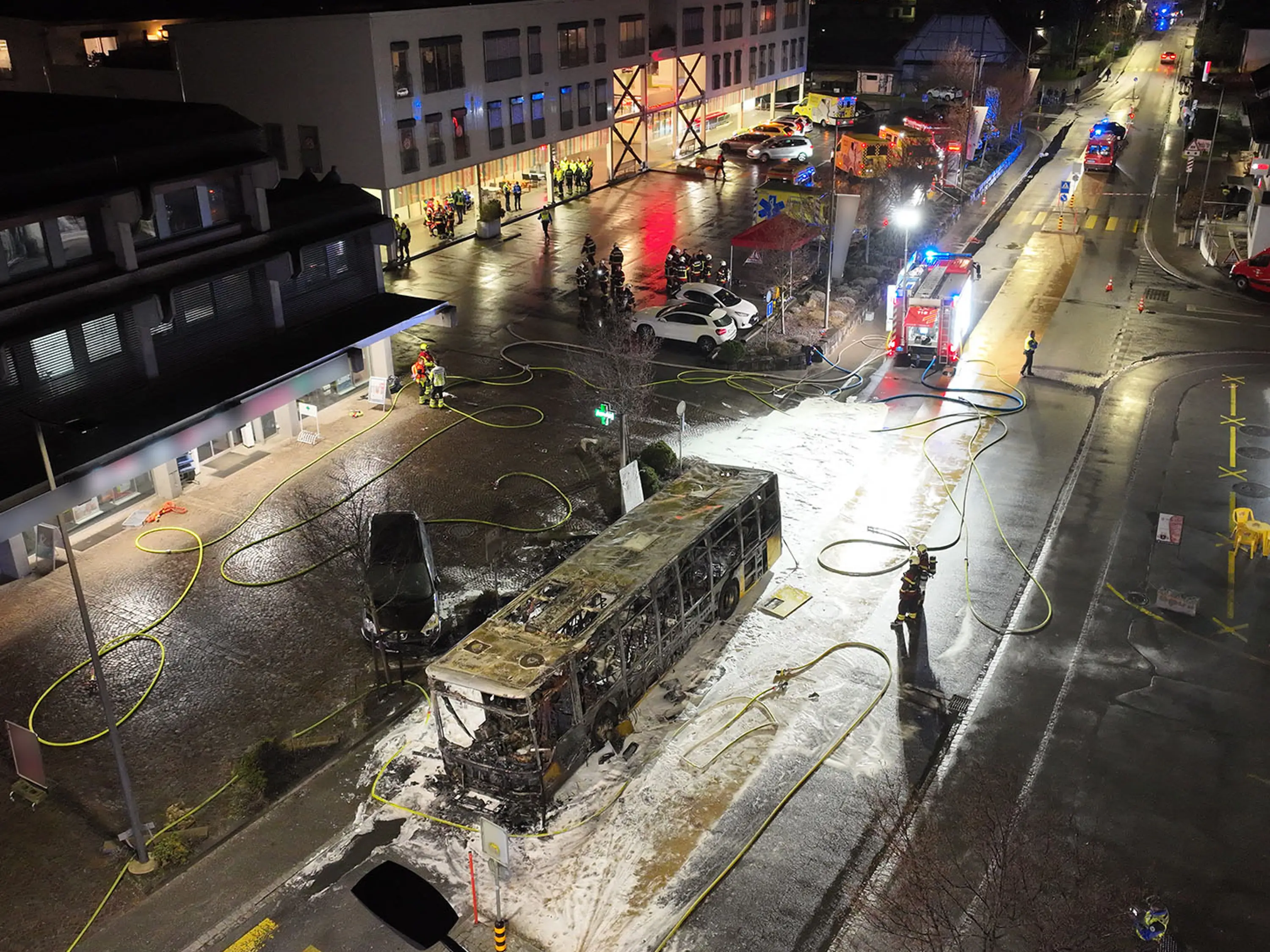 ‘He set himself on fire!’ claims eyewitness after Switzerland bus fire kills six ‘He set himself on fire!’ claims eyewitness after Switzerland bus fire kills six