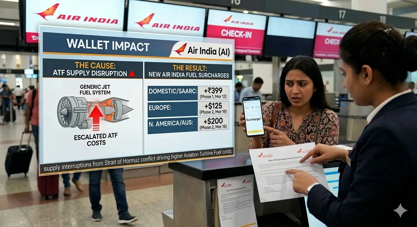 Fliers to pay up to $200 extra for Air India flights amid ATF price hike during Iran war. All you need to know