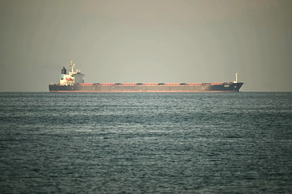 UK says cargo ship set ablaze, 2 container vessel struck by projectile in Strait of Hormuz