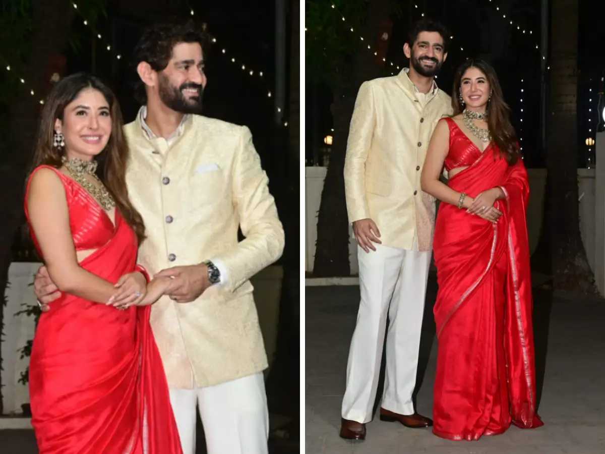 Just married! Kritika Kamra and Gaurav Kapur make their first appearance as newlyweds; B-Town stars attend intimate ceremony