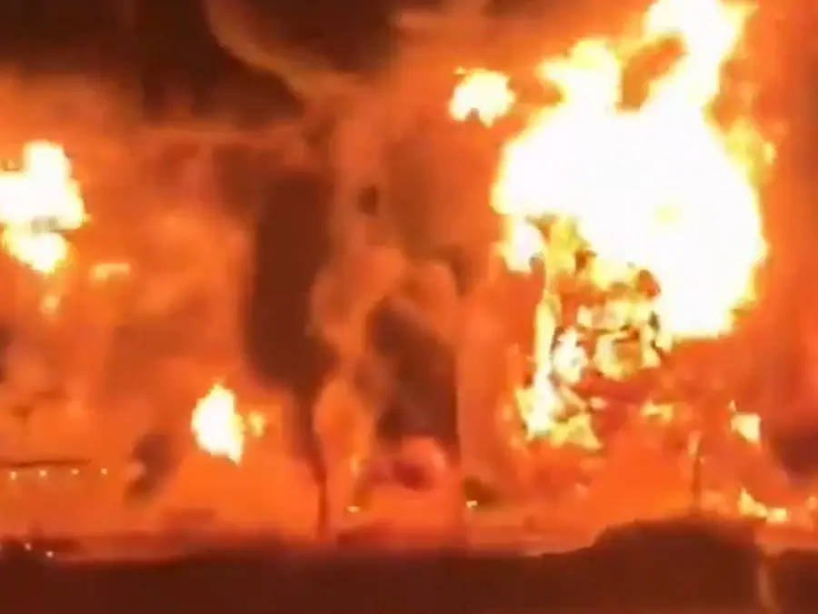 WATCH | Oil tanker erupts in flames near Basra coast in Northern Persian Gulf as Middle East war escalates; 20 crew members rescued