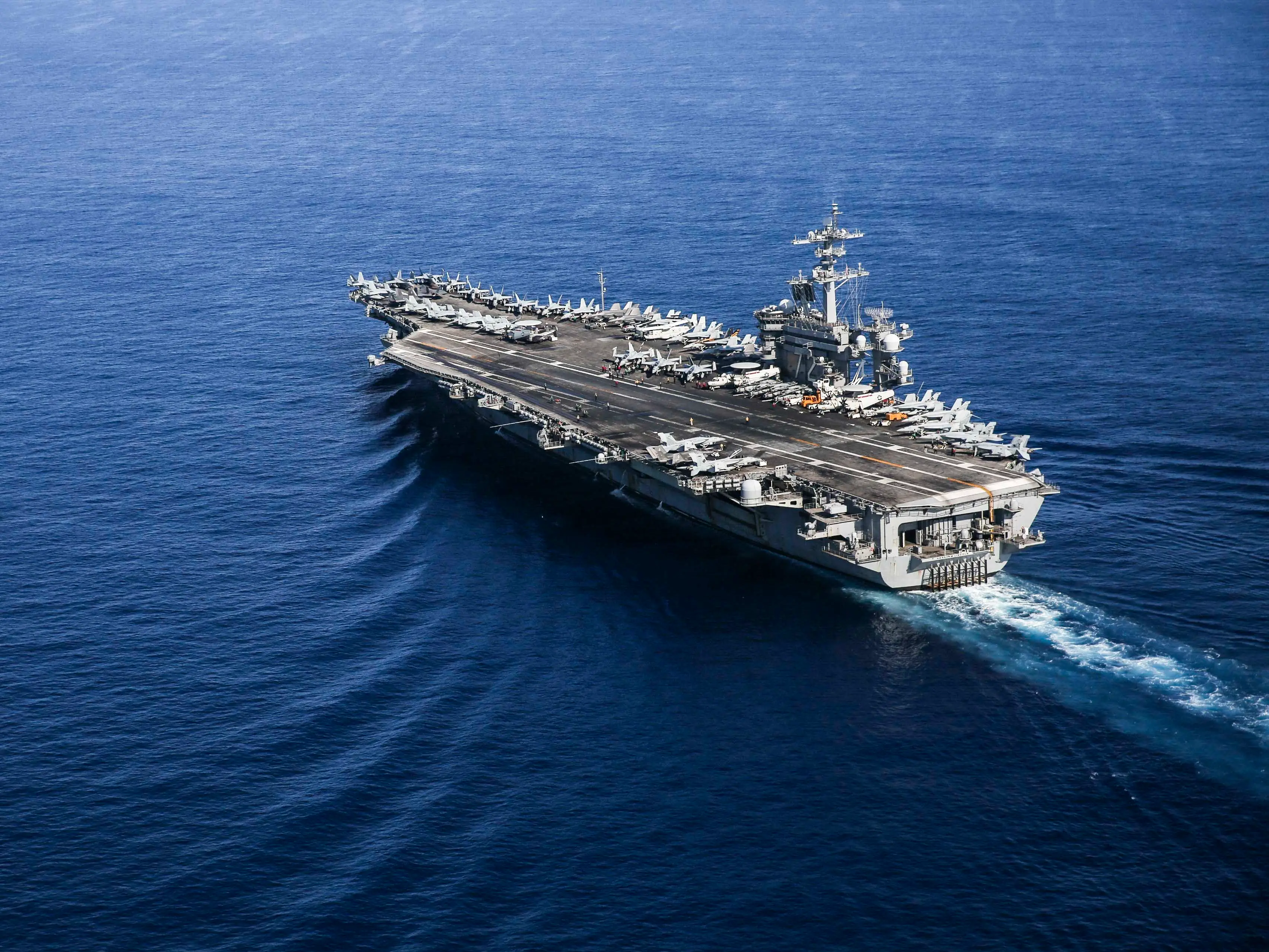 'A floating airbase': How the USS Abraham Lincoln manages 130 combat strike missions in a single day