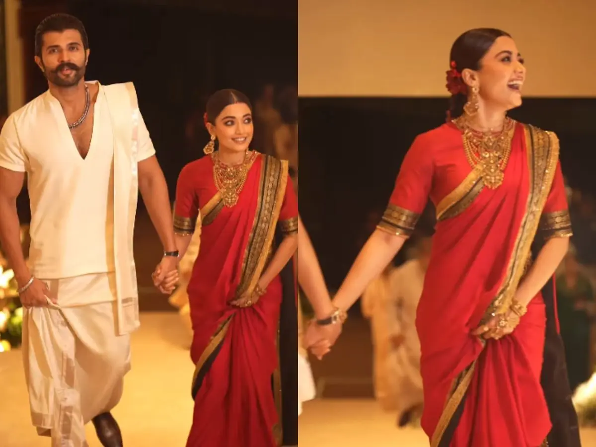 Rashmika Mandanna’s reception saree brings Mysore Silk back into the spotlight; sparks massive demand