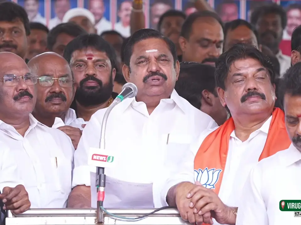Rs 24,000cr swindled via liquor sales: EPS attacks DMK Govt at NDA protest Rs 24,000cr swindled via liquor sales: EPS attacks DMK Govt at NDA protest
