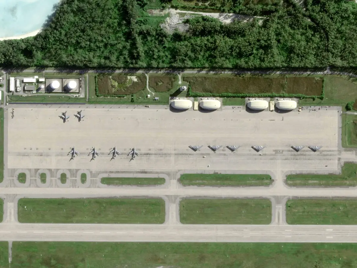 How far is Diego Garcia from Iran?