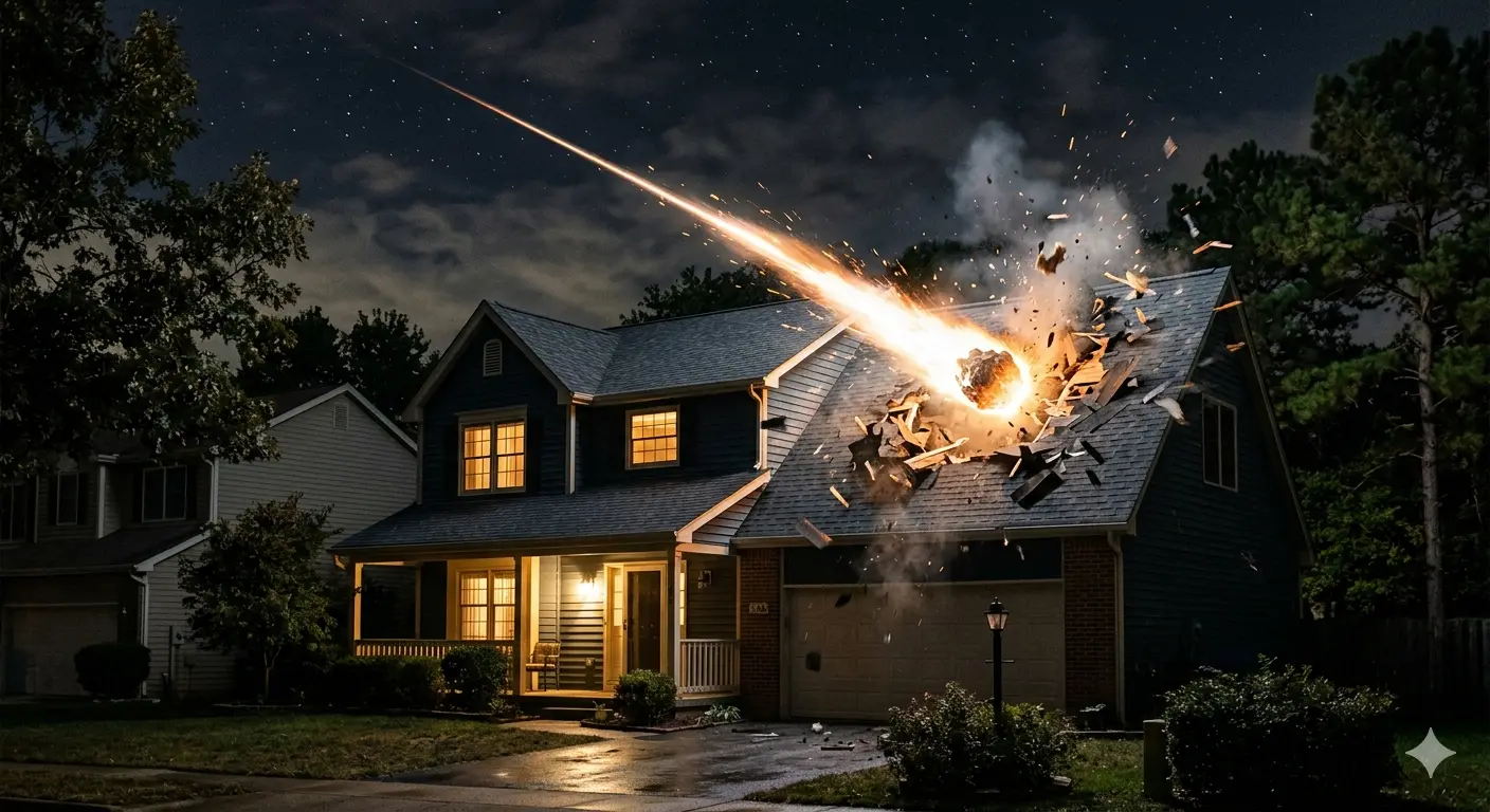 'Black smoke and loud boom': Meteorite crashes through Texas home roof in 'fireball event'