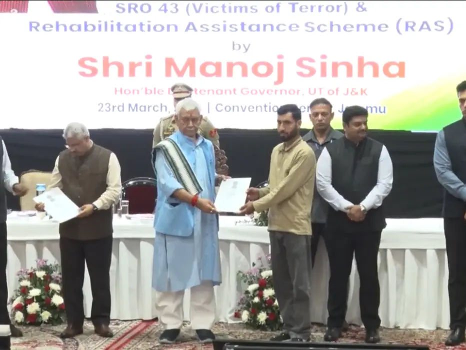 LG Manoj Sinha hands over jobs to terror victims’ families, vows justice in Jammu and Kashmir LG Manoj Sinha hands over jobs to terror victims’ families, vows justice in Jammu and Kashmir