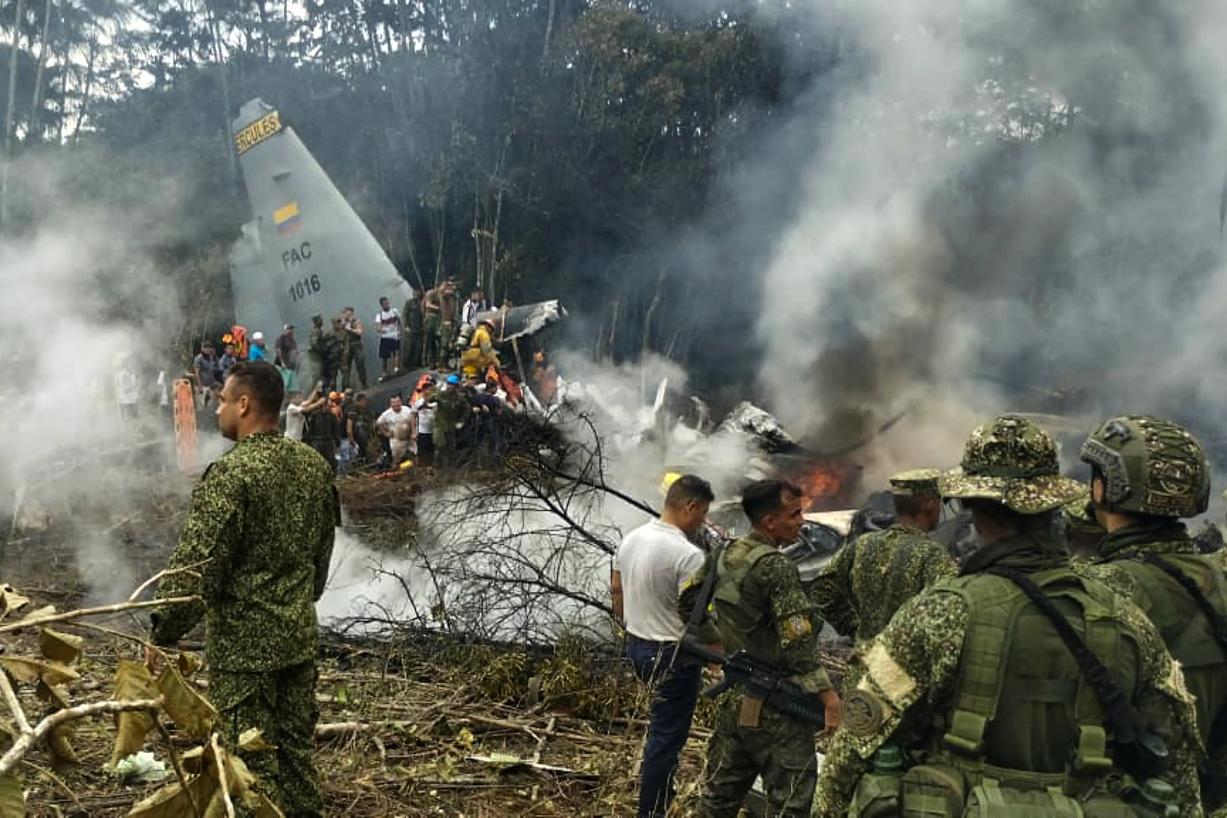 Colombia military C-130 crash after takeoff; 80 troops feared dead