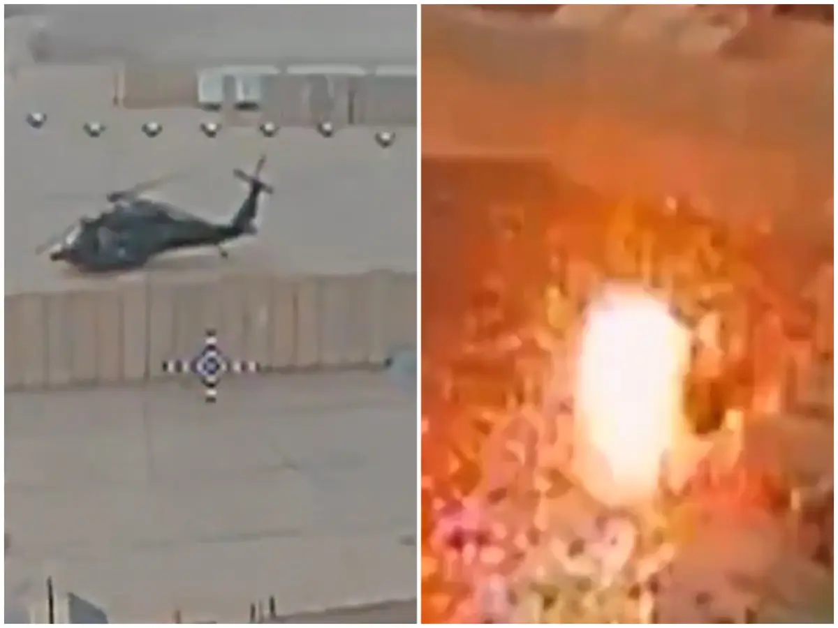 WATCH: Iranian drone attacks US Black Hawk helicopter at American base in Iraq - More details inside WATCH: Iranian drone attacks US Black Hawk helicopter at American base in Iraq - More details inside