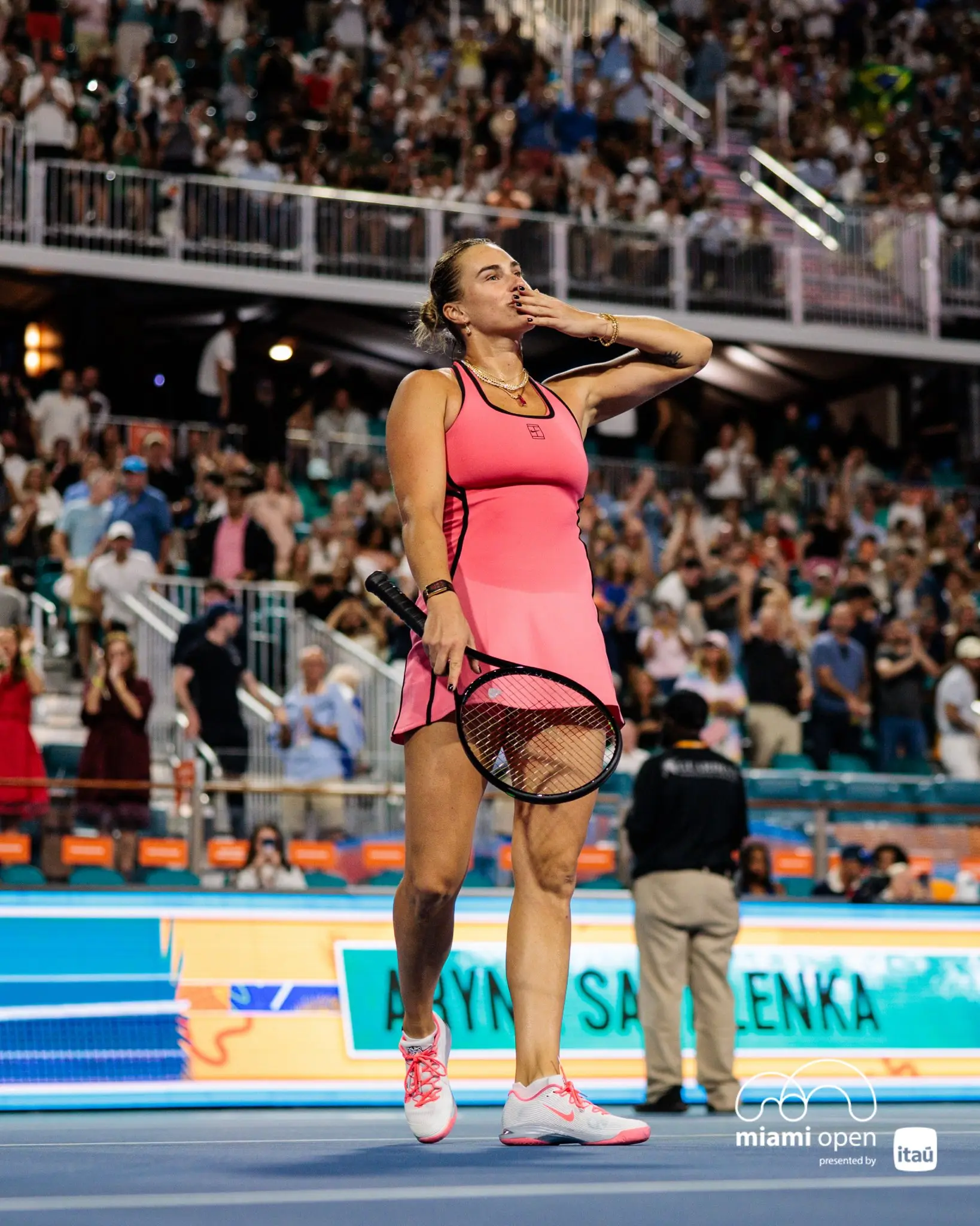 Sabalenka gets more excited with $100 exotic Golden Glizzy hotdog than R16 win at Miami Open - WATCH