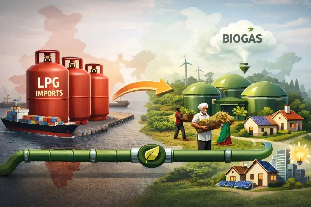How can India reduce its dependence on LPG imports?