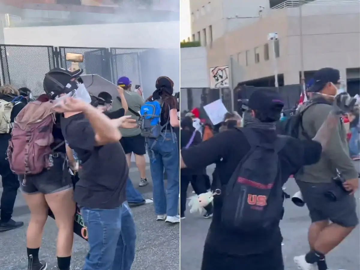 WATCH | ‘No Kings’ protesters throw rocks, cement blocks at officers in LA, Portland; two injured WATCH | ‘No Kings’ protesters throw rocks, cement blocks at officers in LA, Portland; two injured