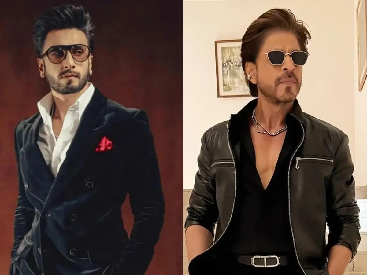 Amid Dhurandhar 2 success, Shah Rukh Khan poses with Ranveer Singh at Mumbai Party | See pic Amid Dhurandhar 2 success, Shah Rukh Khan poses with Ranveer Singh at Mumbai Party | See pic
