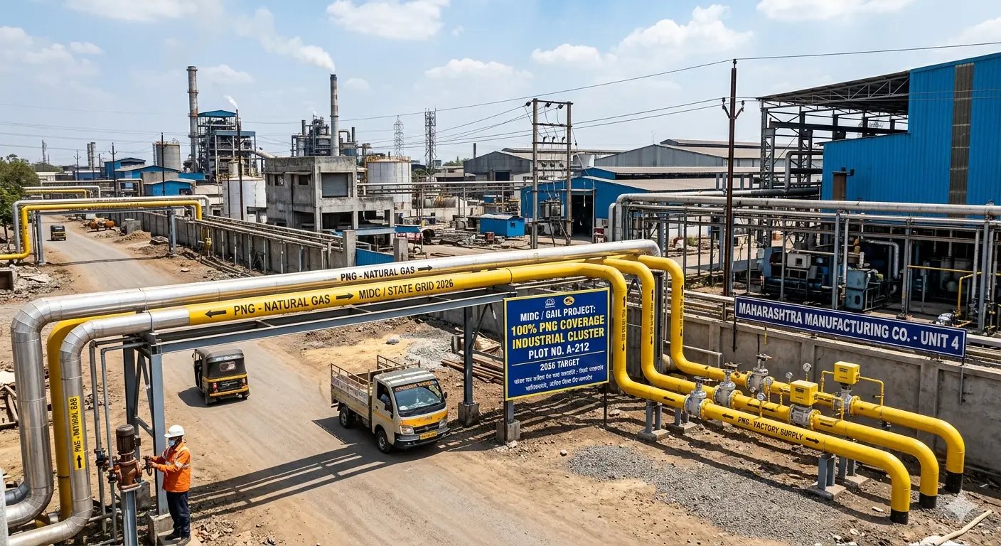 Maharashtra targets 100% PNG coverage in industrial clusters by 2026