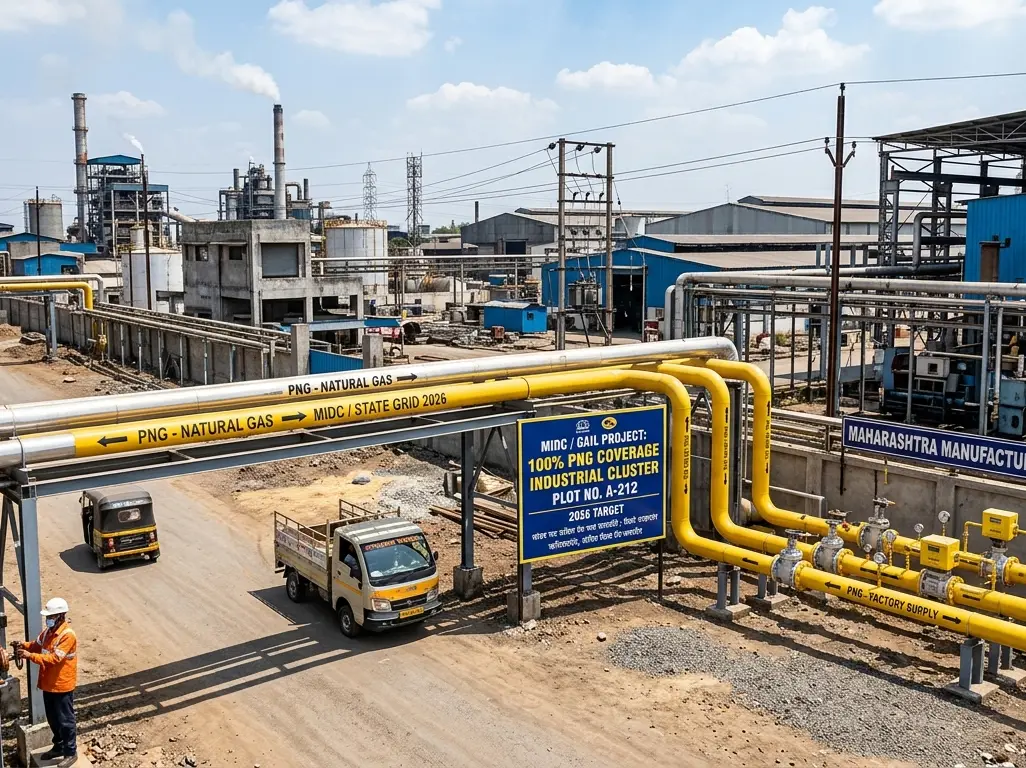 Maharashtra targets 100% PNG coverage in industrial clusters by 2026 Maharashtra targets 100% PNG coverage in industrial clusters by 2026