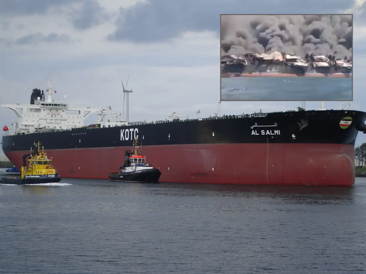 Gulf tensions explode as Iran hits, sets ablaze Kuwaiti oil tanker Al-Salmi near Dubai | Watch video