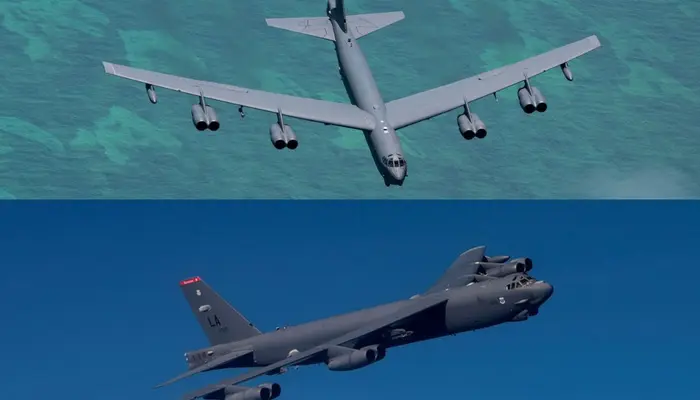 How does a B-52 refuel mid-air at 500mph? The flying gas station trick that lets it stay up for days