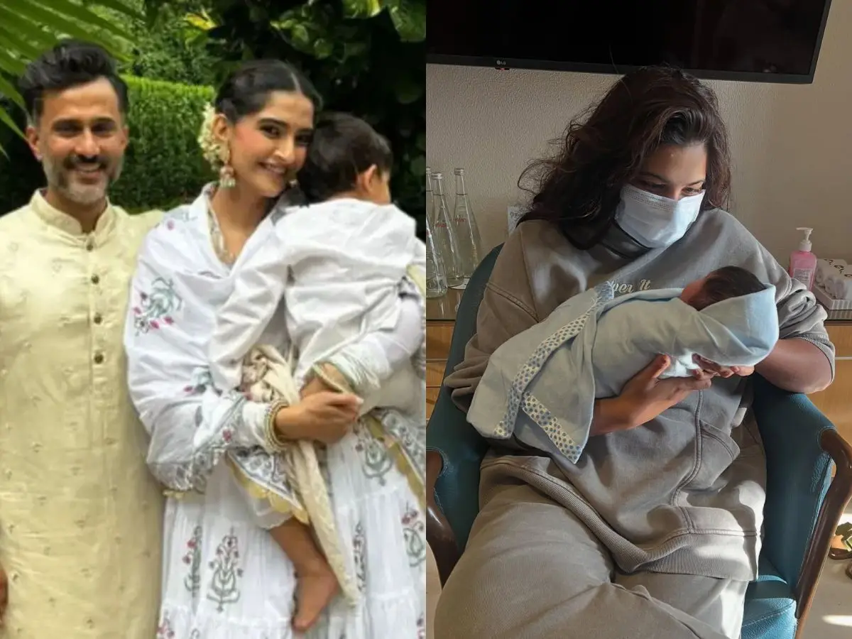 Rhea Kapoor shares first photo of Sonam Kapoor, Anand Ahuja’s newborn son; celebrities send love Rhea Kapoor shares first photo of Sonam Kapoor, Anand Ahuja’s newborn son; celebrities send love