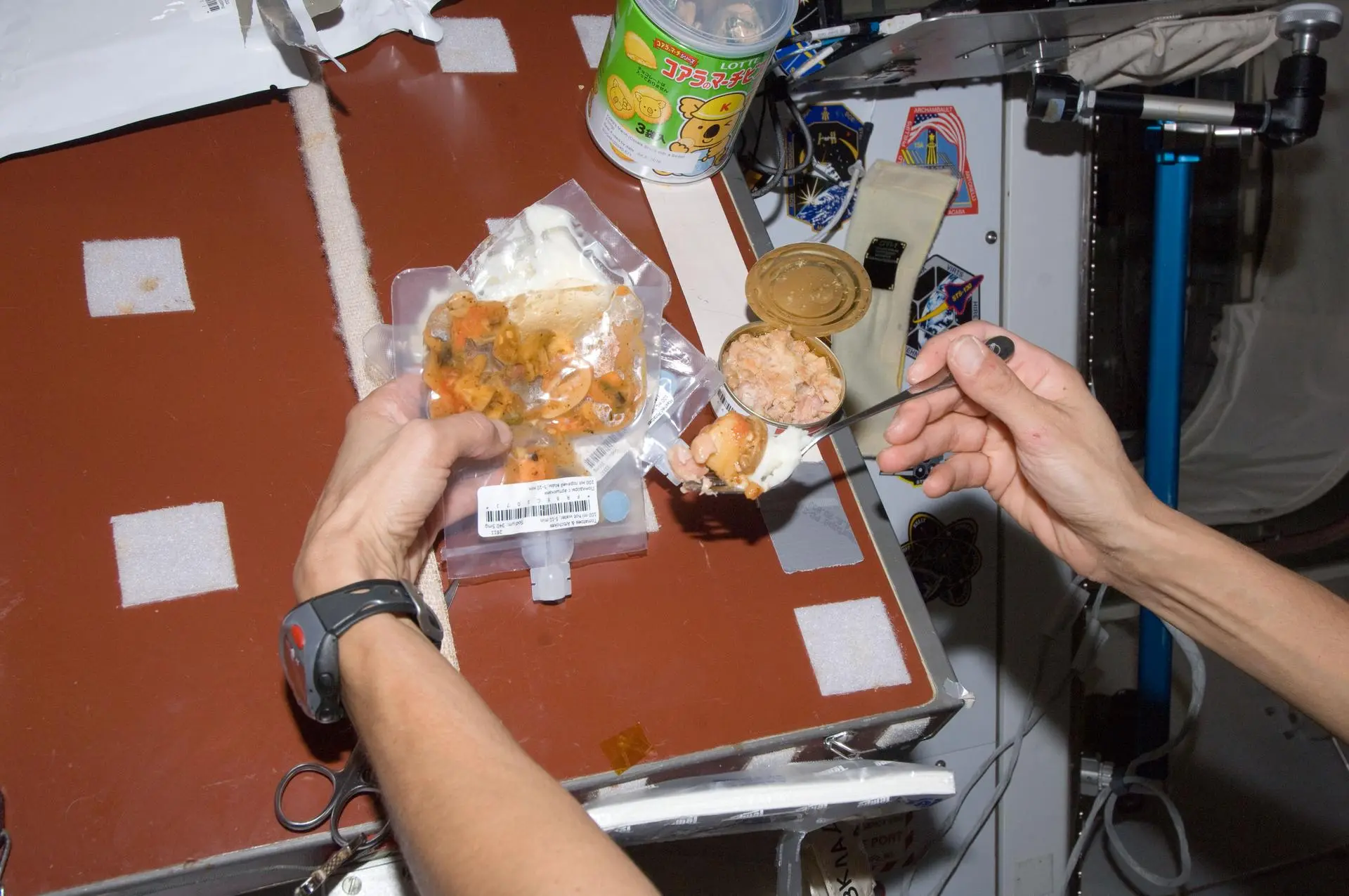 Eating in space: precision and limits