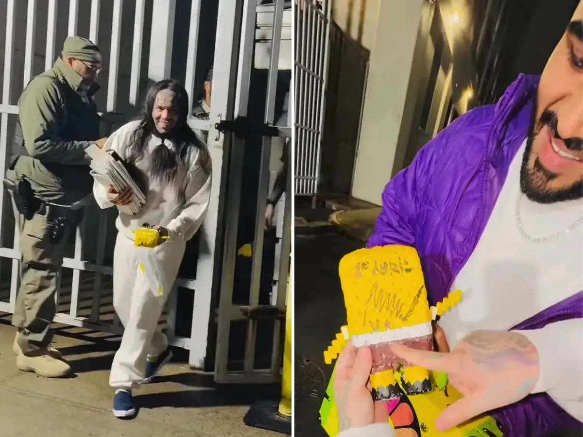 Tekashi 6ix9ine flaunts signed SpongeBob toy from Nicolás Maduro after release from Brooklyn jail