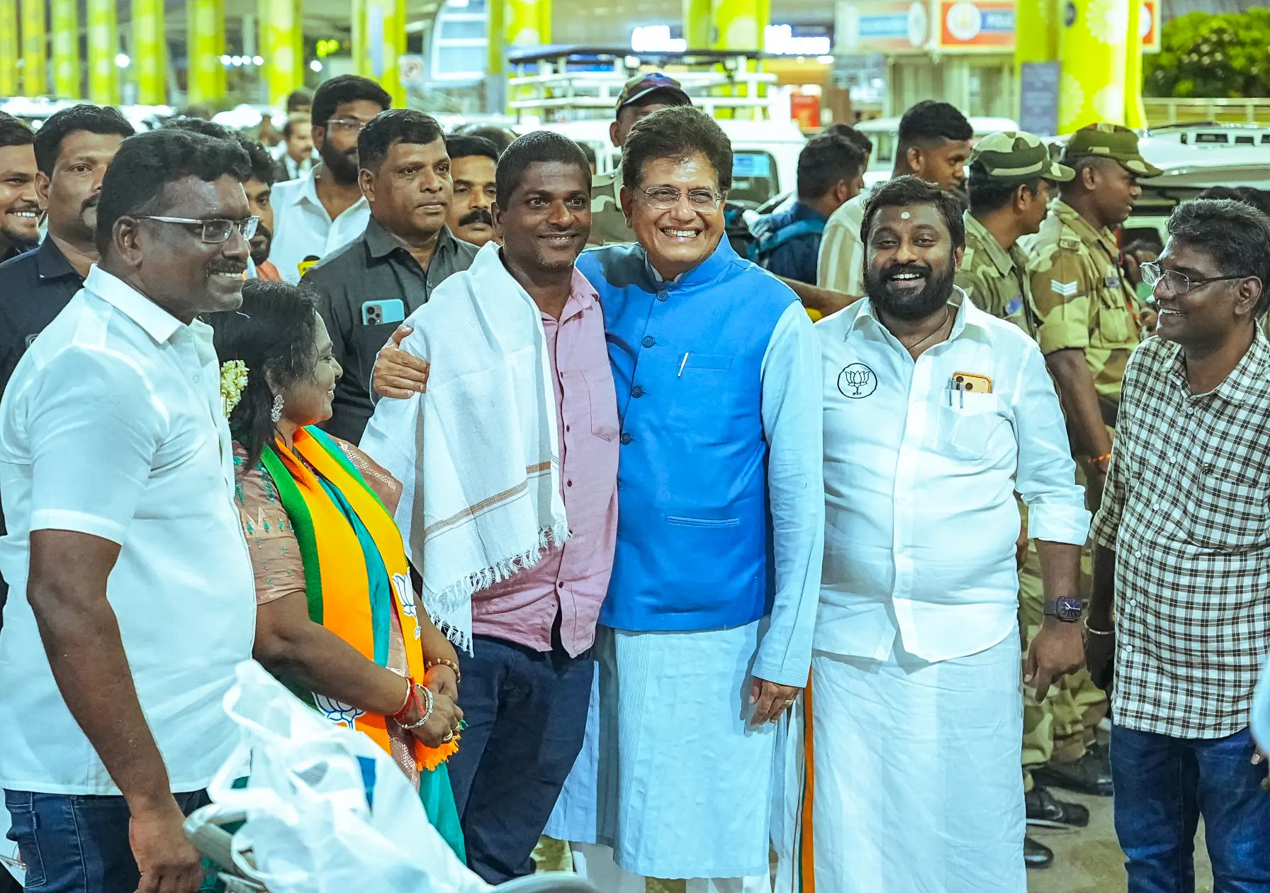 Piyush Goyal receives 345 fishermen repatriated from Iran at Chennai airport