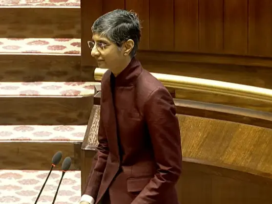Menaka Guruswamy takes oath in Rajya Sabha, becomes India's 1st openly queer MP Menaka Guruswamy takes oath in Rajya Sabha, becomes India's 1st openly queer MP