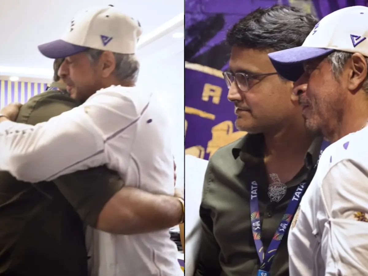 Shah Rukh Khan, Sourav Ganguly share warm greetings at Eden Gardens; video goes viral Shah Rukh Khan, Sourav Ganguly share warm greetings at Eden Gardens; video goes viral