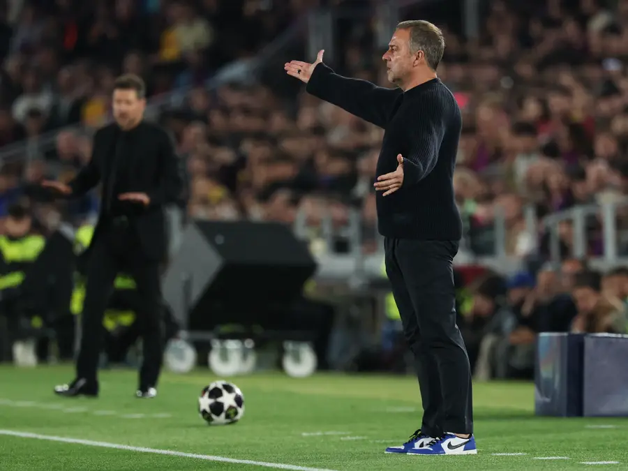 Champions League | 'Thank you Germany' Barca coach Flick furious after Atletico's Pubill not given red card despite handling ball - WATCH