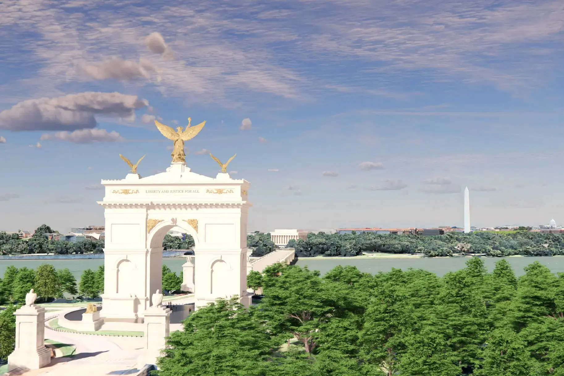 Trump administration unveils designs of 250-ft 'Triumphal Arch'