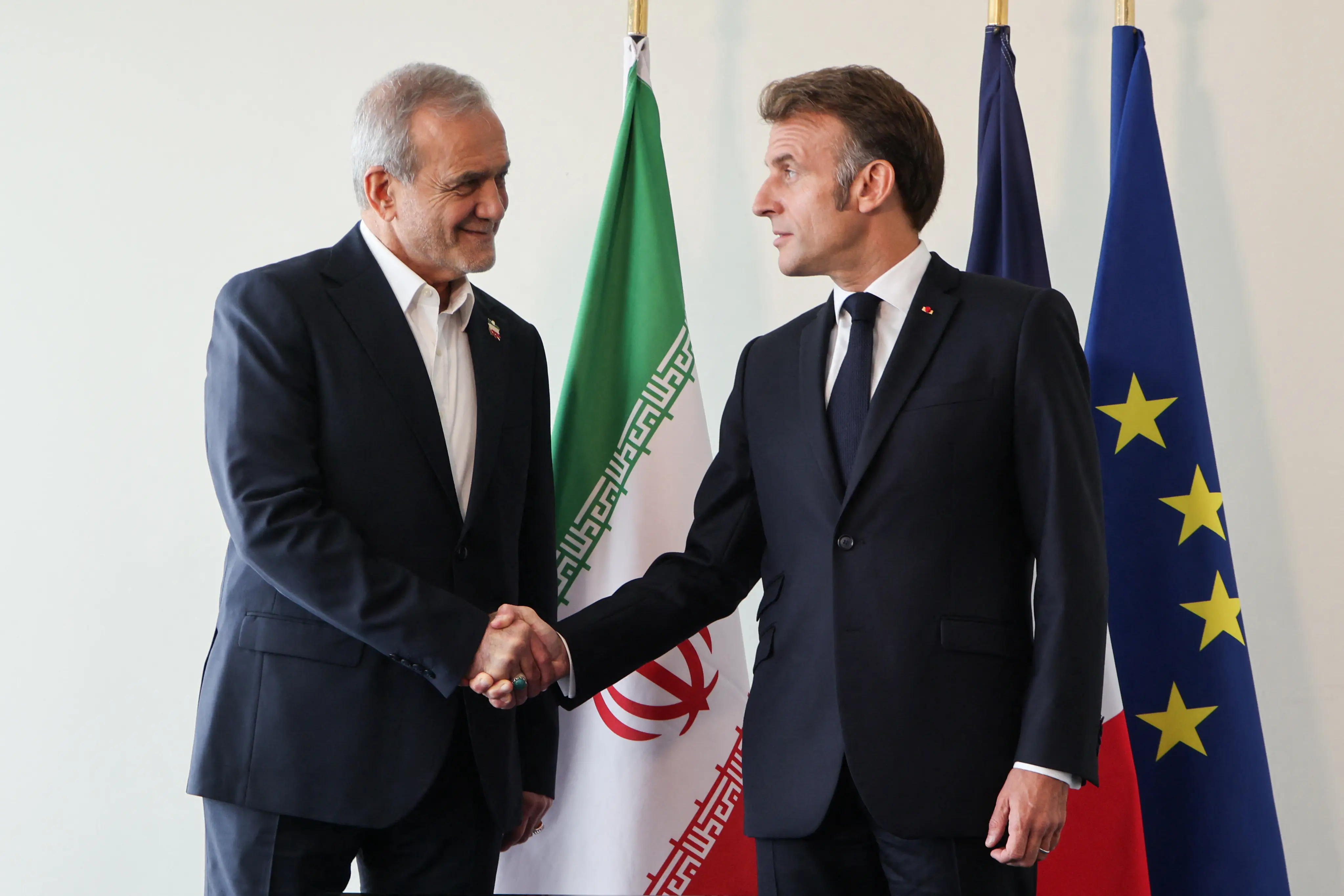 Pezeshkian warns Macron of 'broad consequences' if Hormuz is threatened, says Iran open to negotiations but...