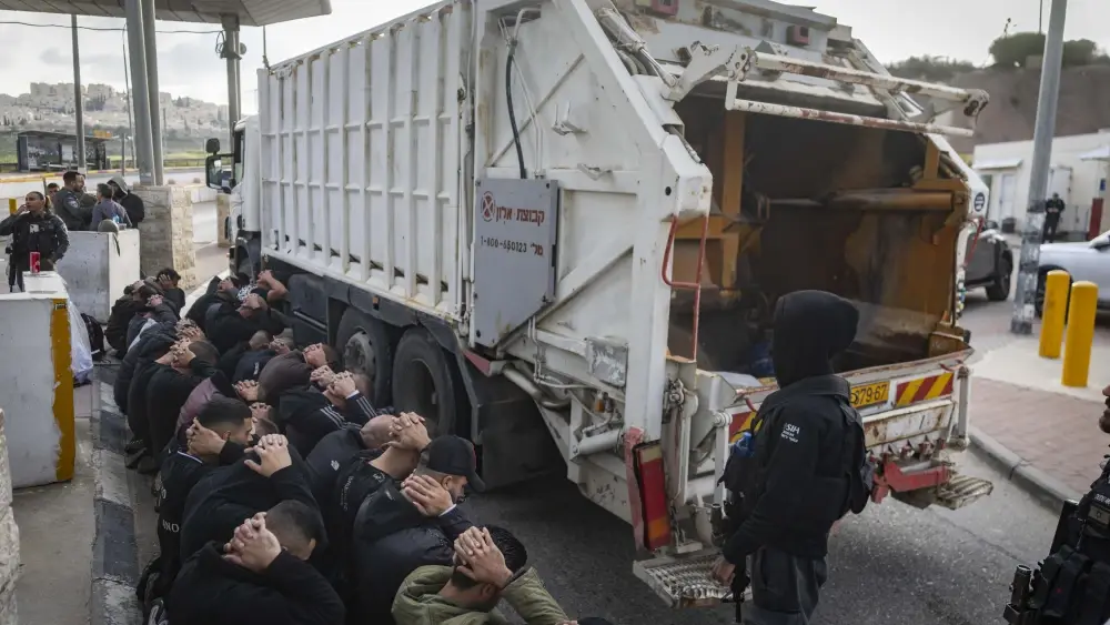 Israeli occupation forces detain 68 Palestinian workers found in garbage truck amid West Bank crisis