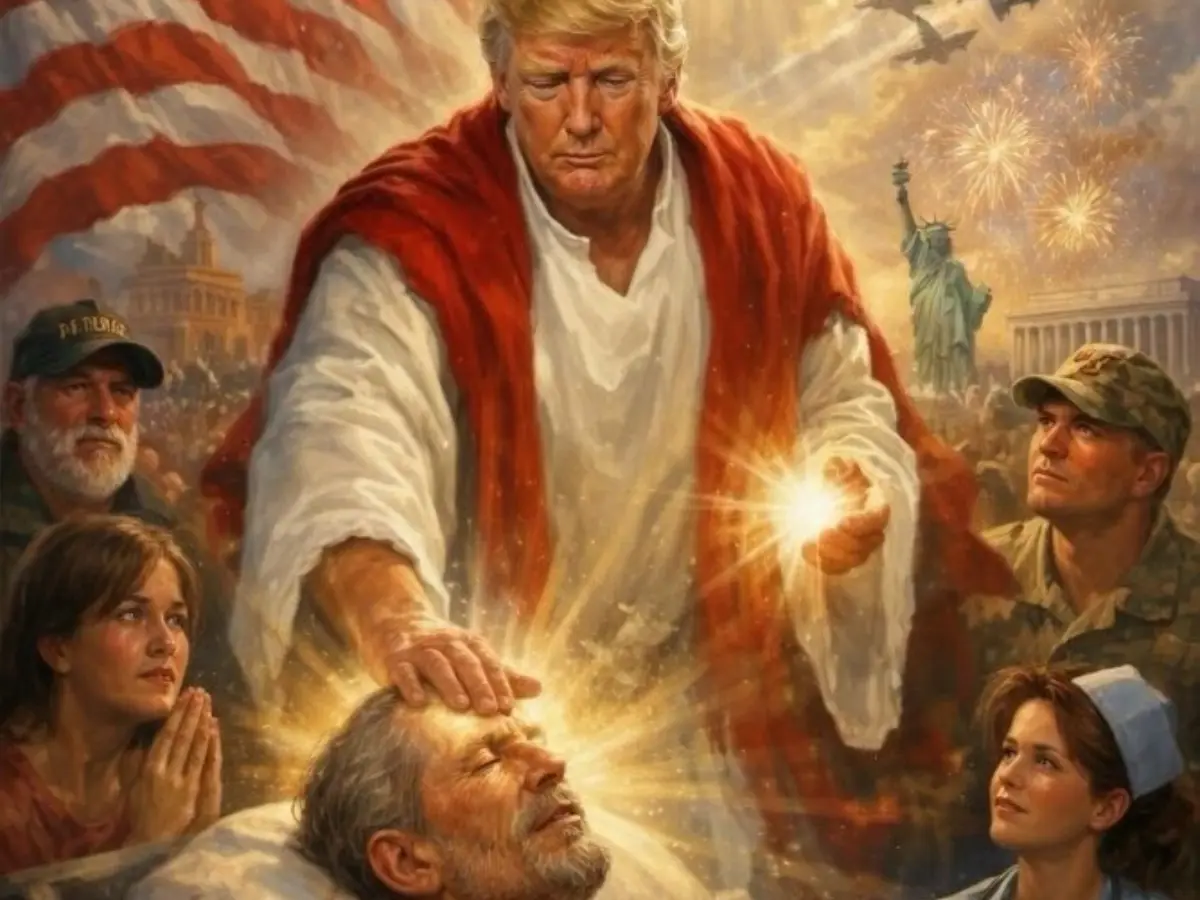 Trump shares image of himself as Jesus Christ