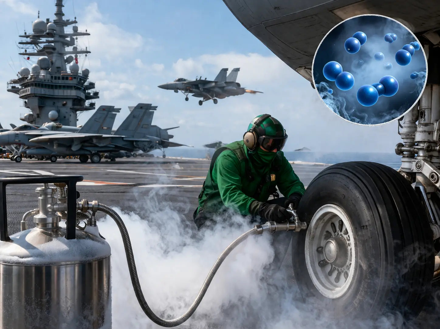 'Nitrogen': Why the USS Abraham Lincoln fills jet tyres with special gas instead of air