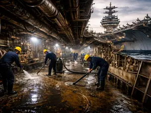 'Bilge Rot': How the USS Abraham Lincoln fights decay in its lowest and wettest rooms
