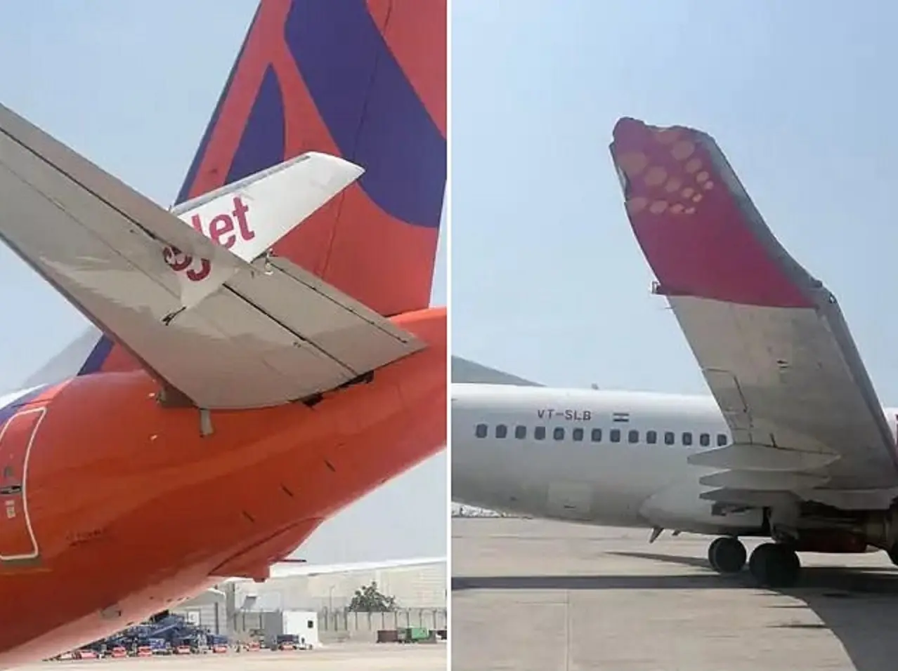SpiceJet plane collides with Akasa aircraft at Delhi airport, both damaged SpiceJet plane collides with Akasa aircraft at Delhi airport, both damaged