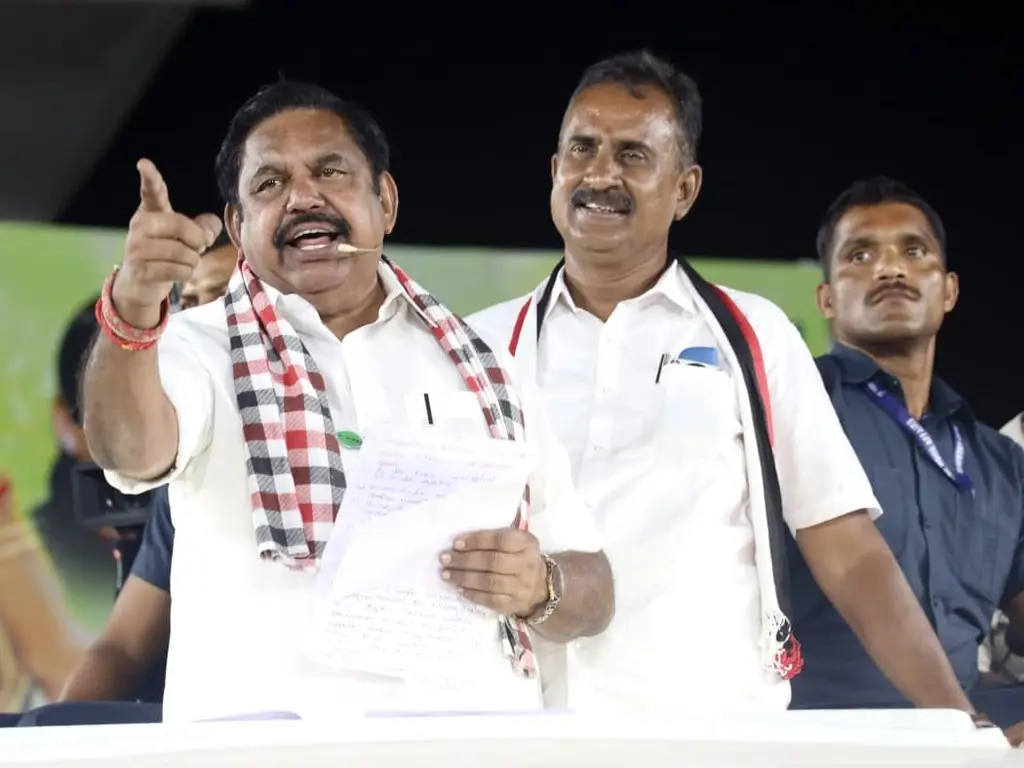 Tamil Nadu polls: EPS attacks Stalin for "black shirt drama" over Delimitation Tamil Nadu polls: EPS attacks Stalin for "black shirt drama" over Delimitation