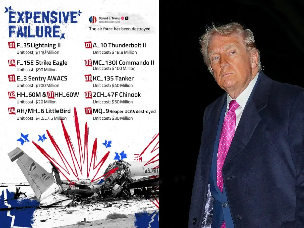 Iran mocks the US's 'expensive failure,' claims America already lost 45 aircraft worth $1.87 billion during Iran War