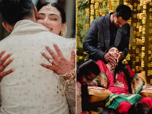 Athiya Shetty shares unseen wedding photos on her husband KL Rahul’s birthday | See Pics