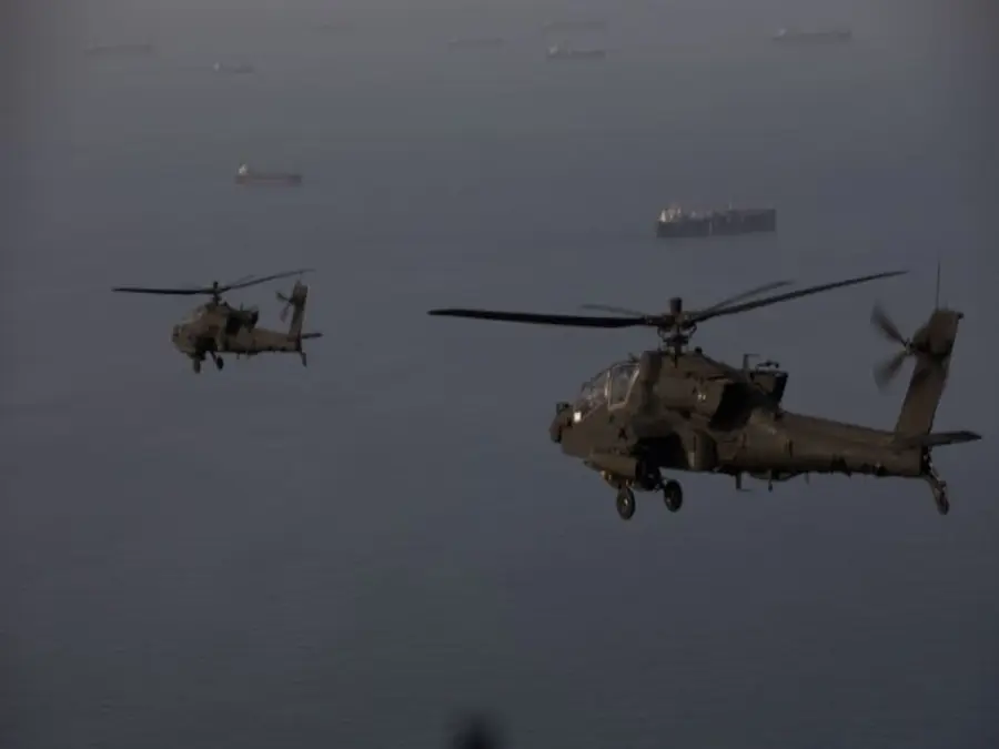 In Pics: US Apaches fly above the Strait of Hormuz in 'support of freedom of navigation'