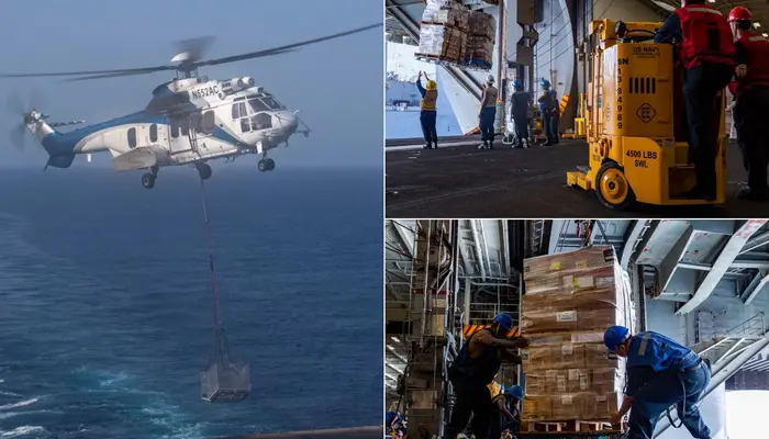 PICS | USS Abraham Lincoln receives supplies after reports of food shortages