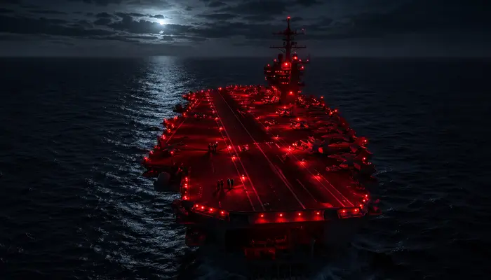 'Red Deck': Why the USS Abraham Lincoln turns completely red during night operations