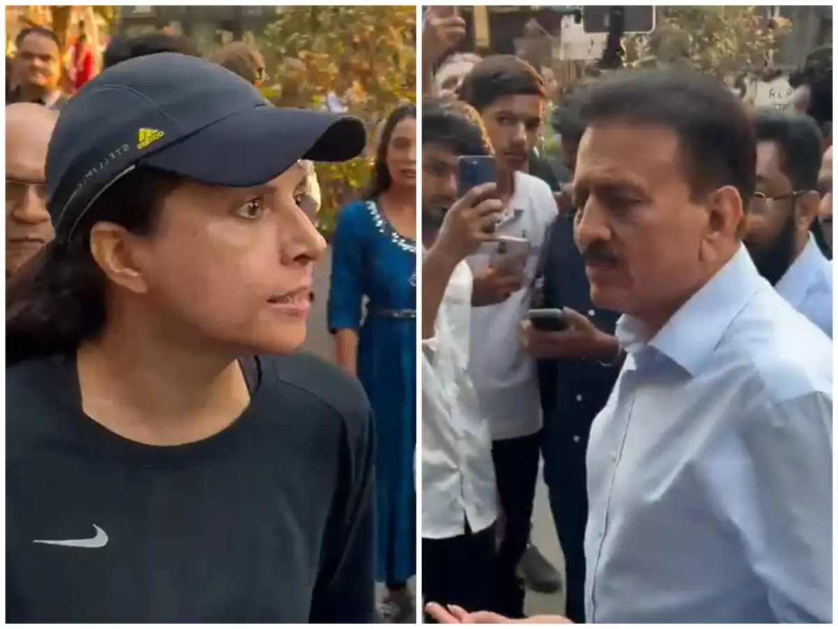 'You’re causing traffic jam': Woman blasts at Maharashtra minister Girish Mahajan amid BJP protest in Worli 'You’re causing traffic jam': Woman blasts at Maharashtra minister Girish Mahajan amid BJP protest in Worli