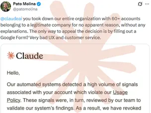 Anthropic blocks entire company out of Claude without a reasonable explanation