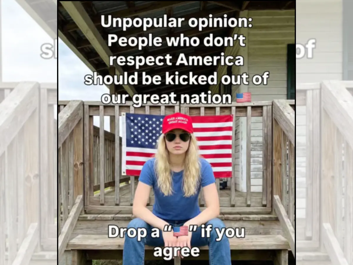 The student targeted "MAGA/conservative niche"
