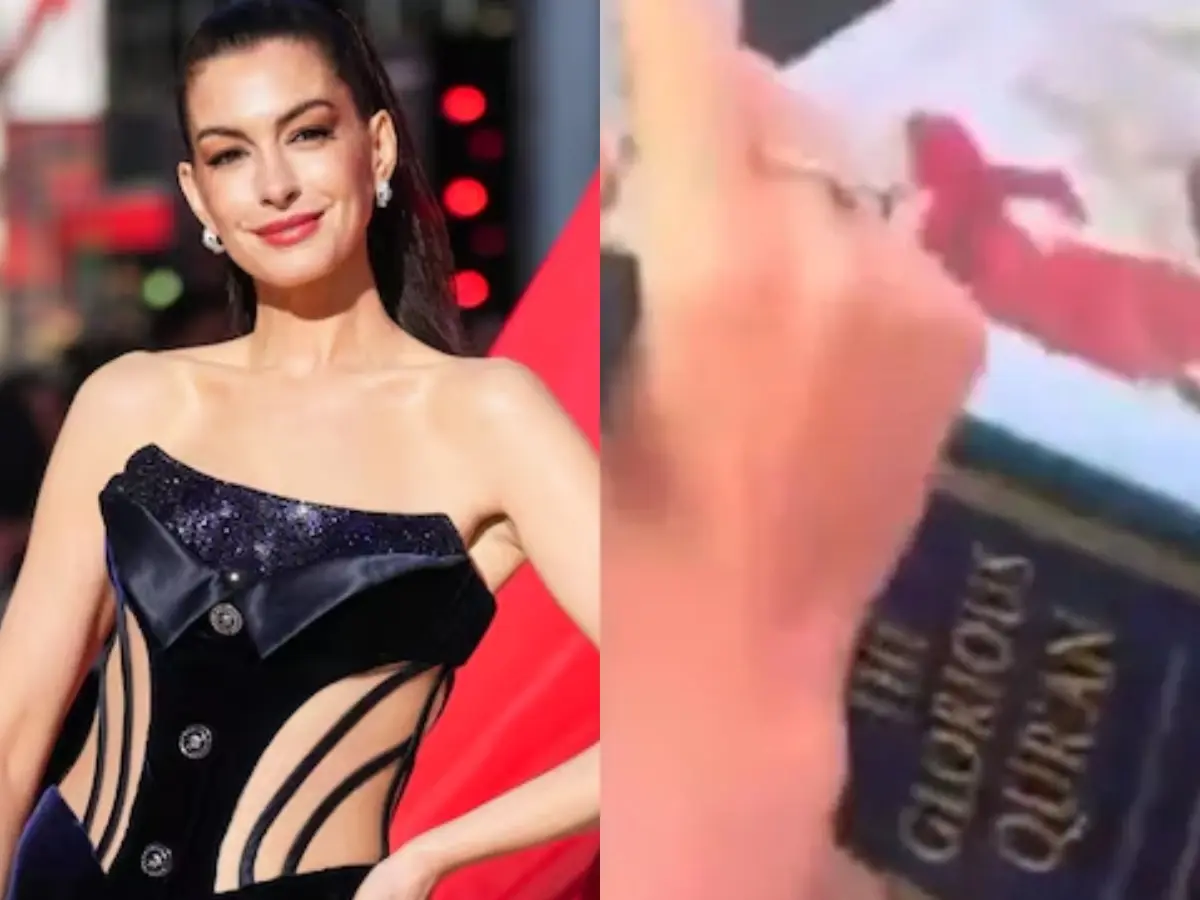 After Anne Hathaway's 'Inshallah' viral clip, fans gift actress Quran at The Devil Wear's Prada 2 London premiere After Anne Hathaway's 'Inshallah' viral clip, fans gift actress Quran at The Devil Wear's Prada 2 London premiere