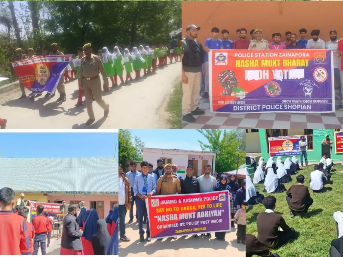 Valley-wide crackdown and awareness drive intensified under Nasha Mukt J&K Abhiyaan Valley-wide crackdown and awareness drive intensified under Nasha Mukt J&K Abhiyaan